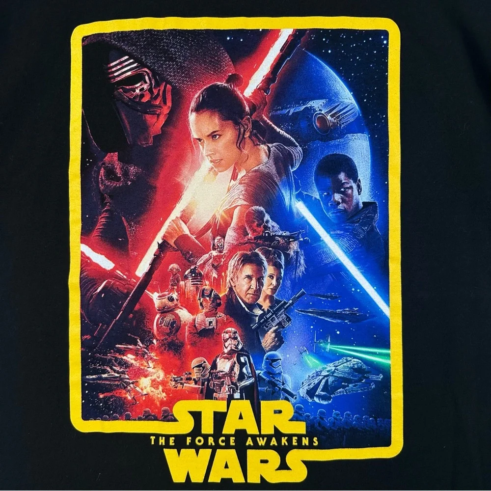 Star Wars The Force Awakens Black Short Sleeve Tee Size XLarge - Picture 3 of 5
